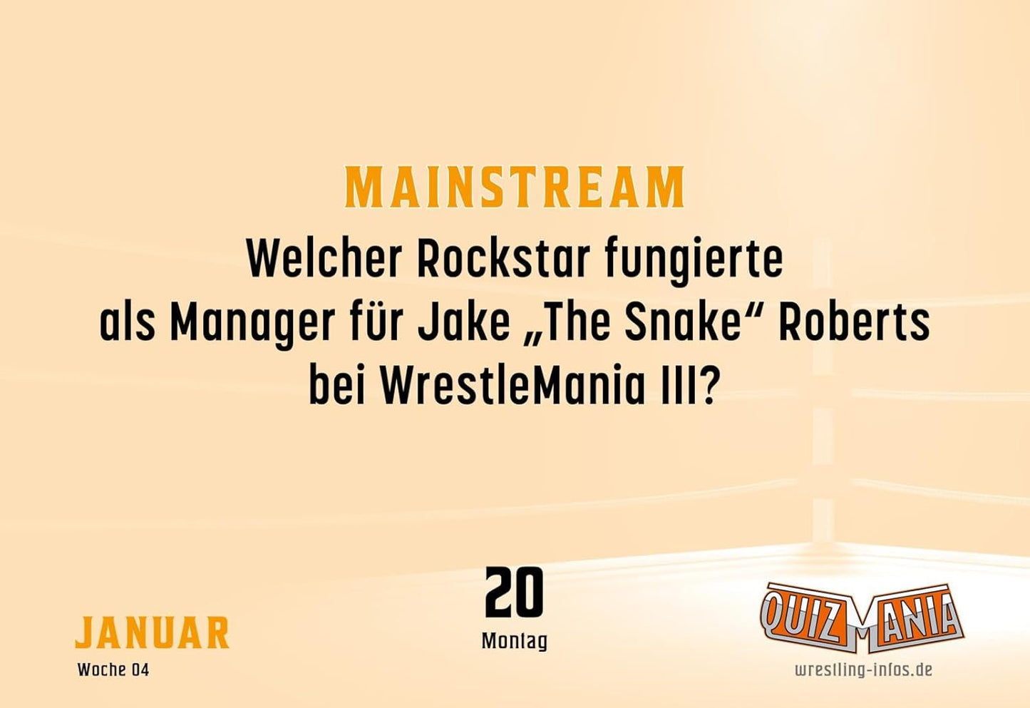 QuizMania - Das Wrestling-Quiz für jeden Tag 2025